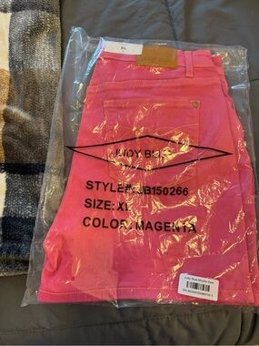 Judy Blue Hot Pink Denim Shorts